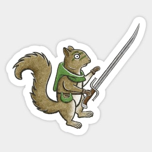 Scoia&#39;tael squirrel guerrilla | Medieval marginalia inspired by The Witcher Sticker